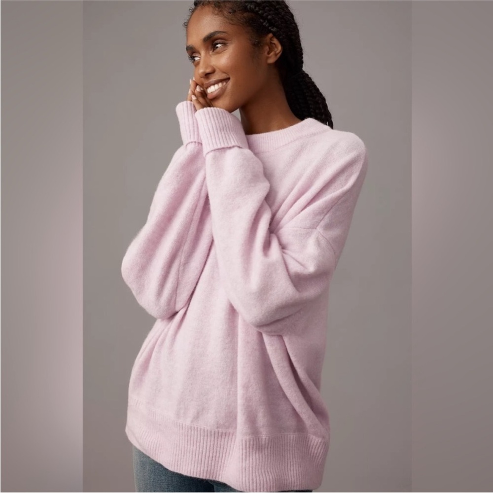 Anthropologie the Juno crewneck pink